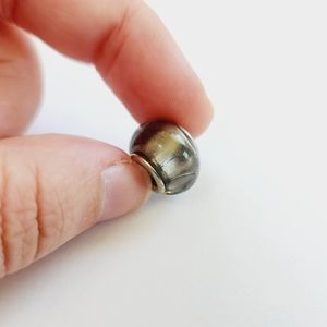 Pandora Sterling Silver Murano Charcoal Grey Glass Charm